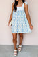Blue Floral Mini Dress