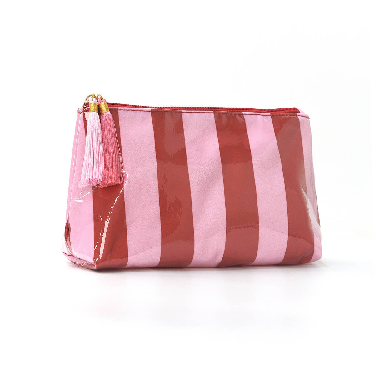 Color-Block Stripe Makeup Bag