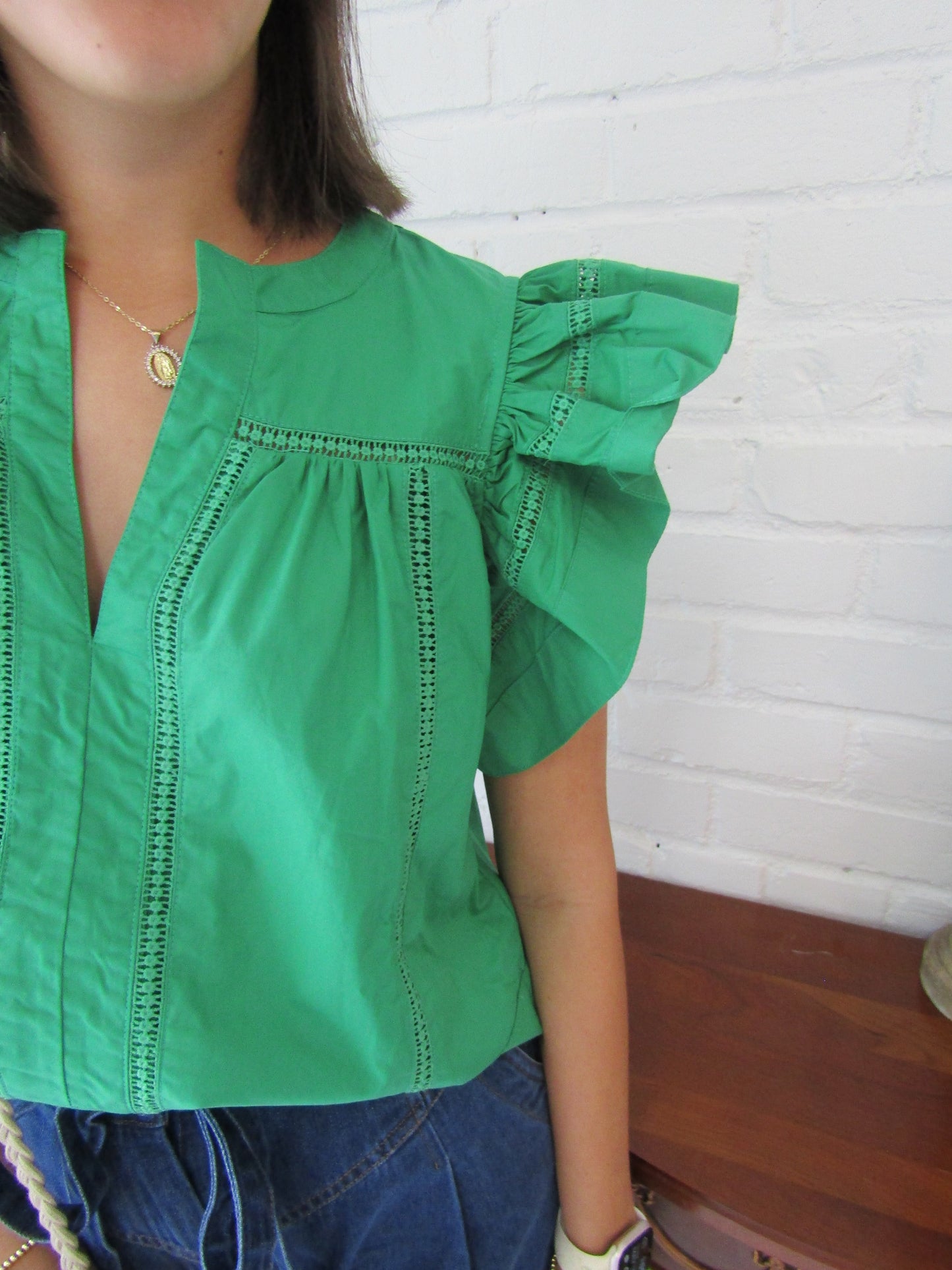 Flare Ruffle Sleeve Top