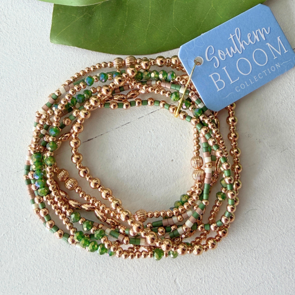 Golden Clover Bracelet Stack