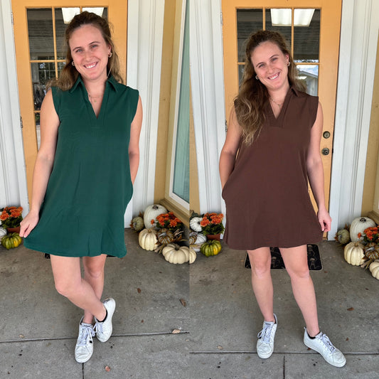 Collar Mini Dress