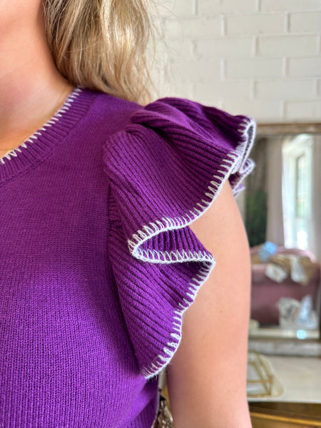 Violet Cropped Sweater