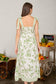 Green Floral Midi Dress