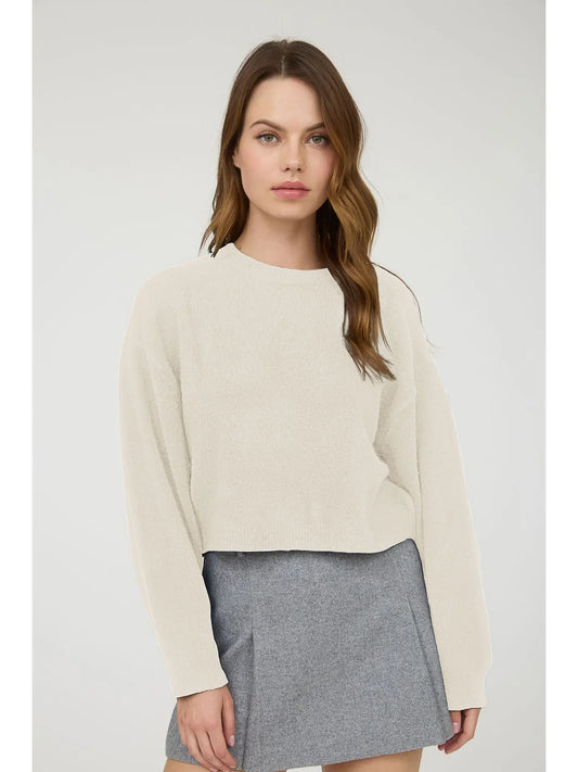 Cream Crew Neck Sweater