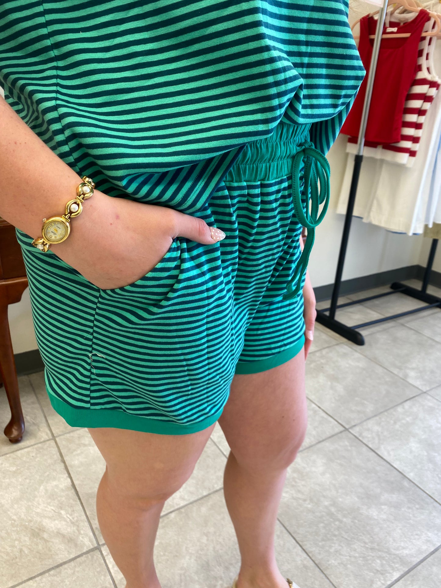 Striped Knit Shorts
