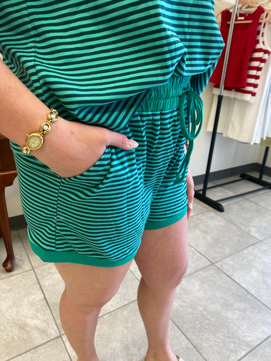 Striped Knit Shorts