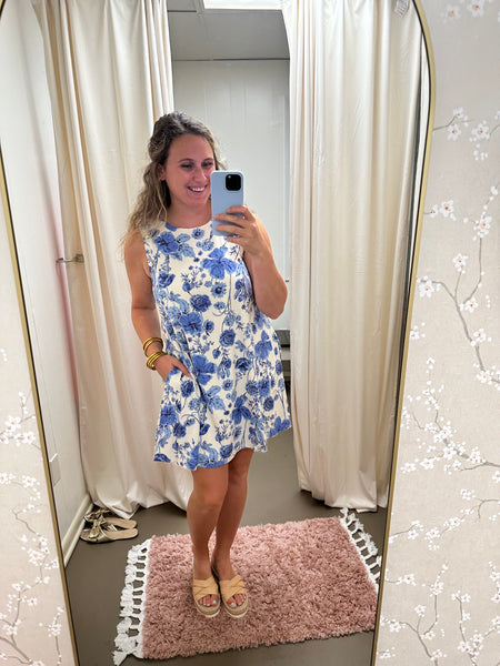 Blue Floral Dress