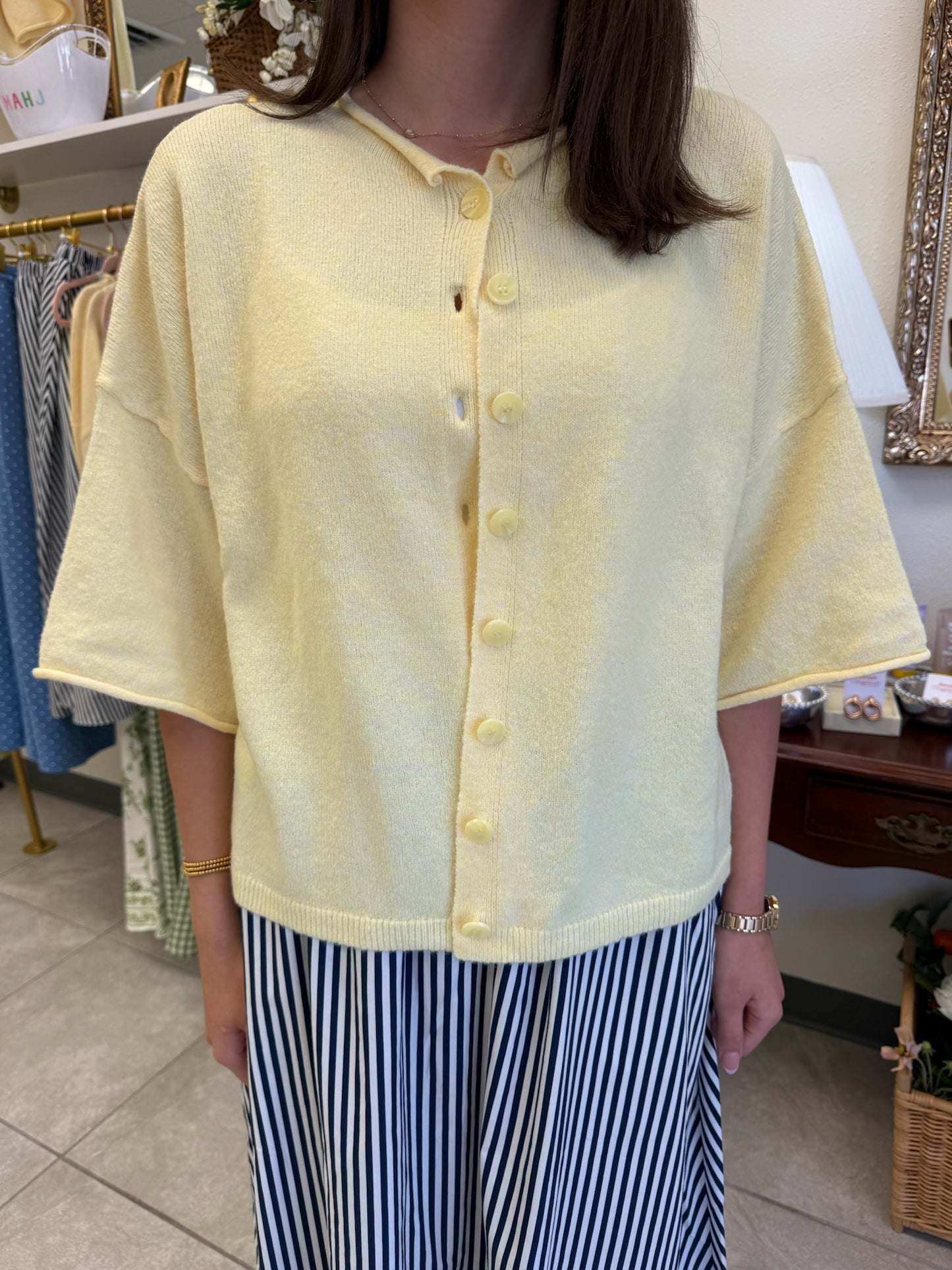 Butter Yellow Cardigan