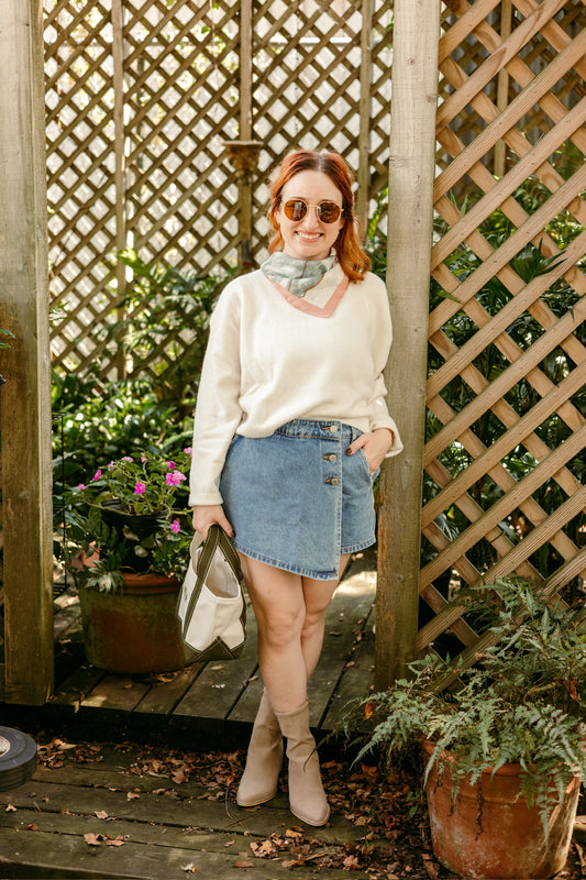 Cream Crew Neck Sweater