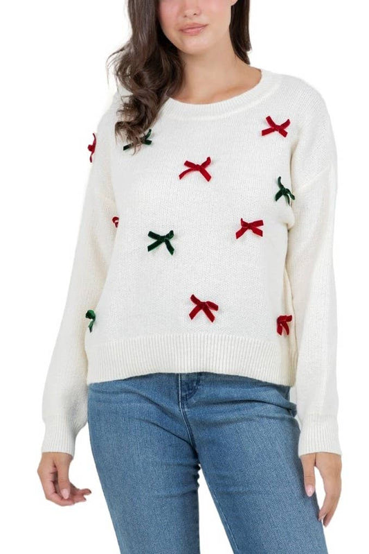 Velvet Bow Sweater