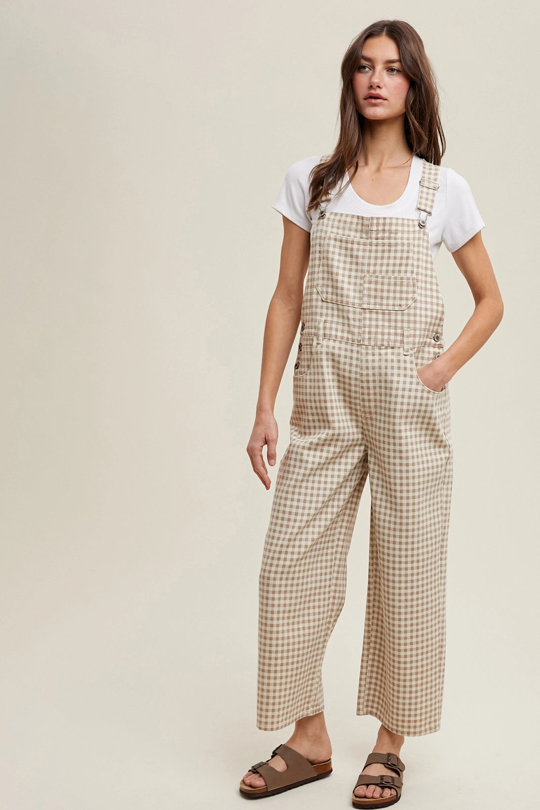 Gingham Denim Overall