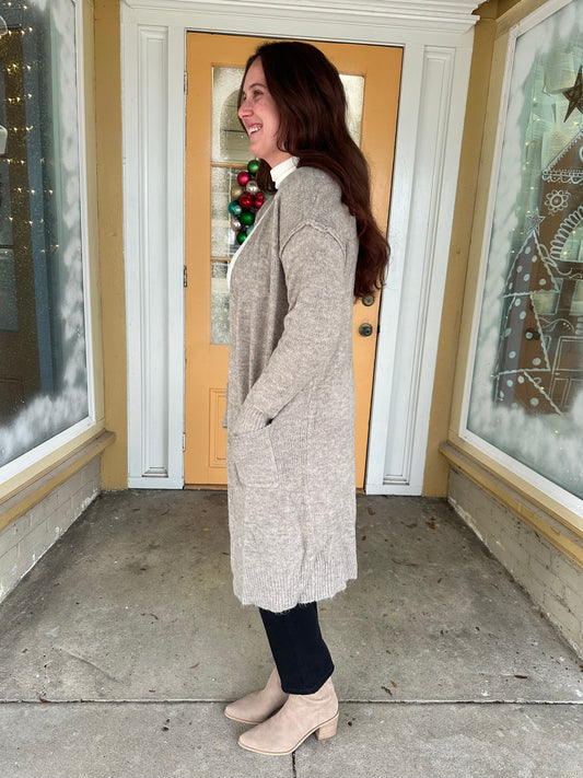 Fuzzy Knit Cardigan