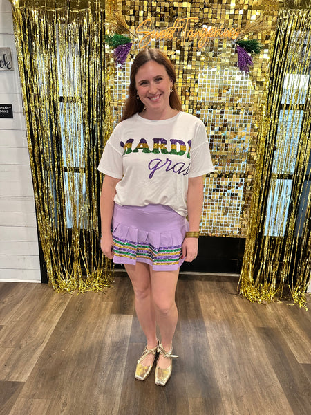 Mardi Gras Sequin Skort