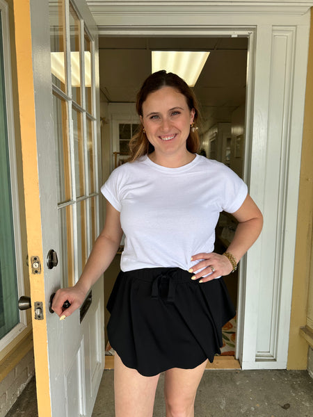 Ruffle Hem Tennis Skirt