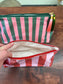 Color-Block Stripe Makeup Bag