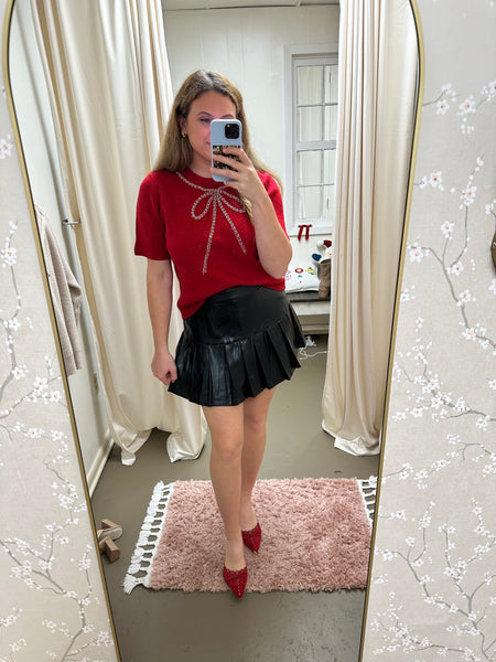 Faux Leather Skirt