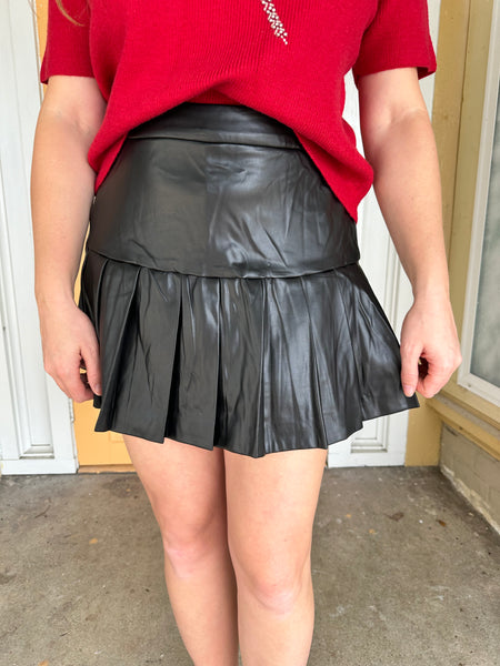 Faux Leather Skirt