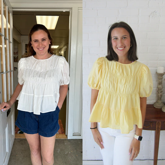 Tiered Puff Sleeve Top