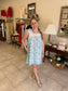 Blue Floral Mini Dress