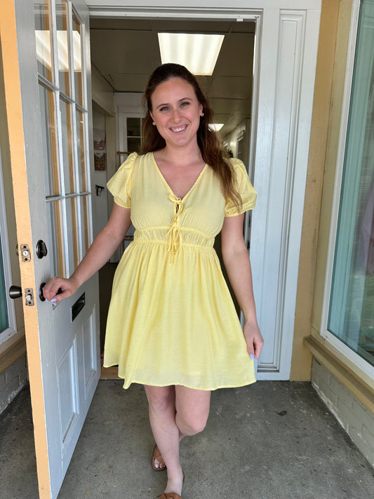 Yellow Mini  Dress