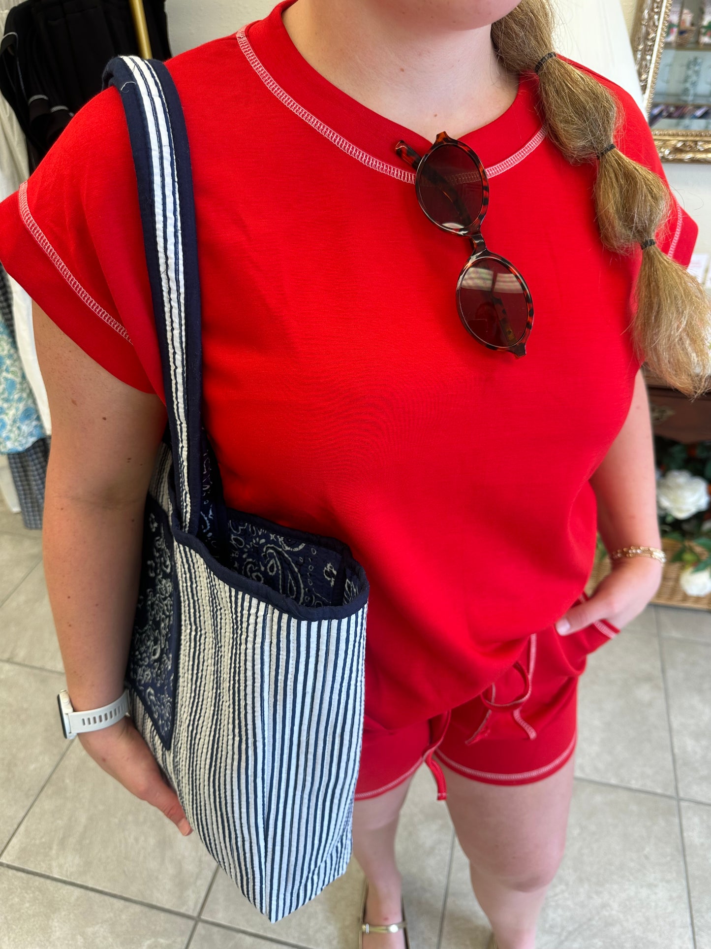 Red Scuba Lounge Top