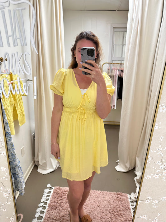 Yellow Mini  Dress