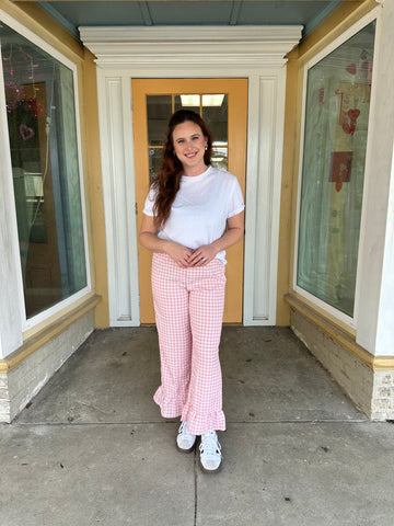 Gingham Frill Pants