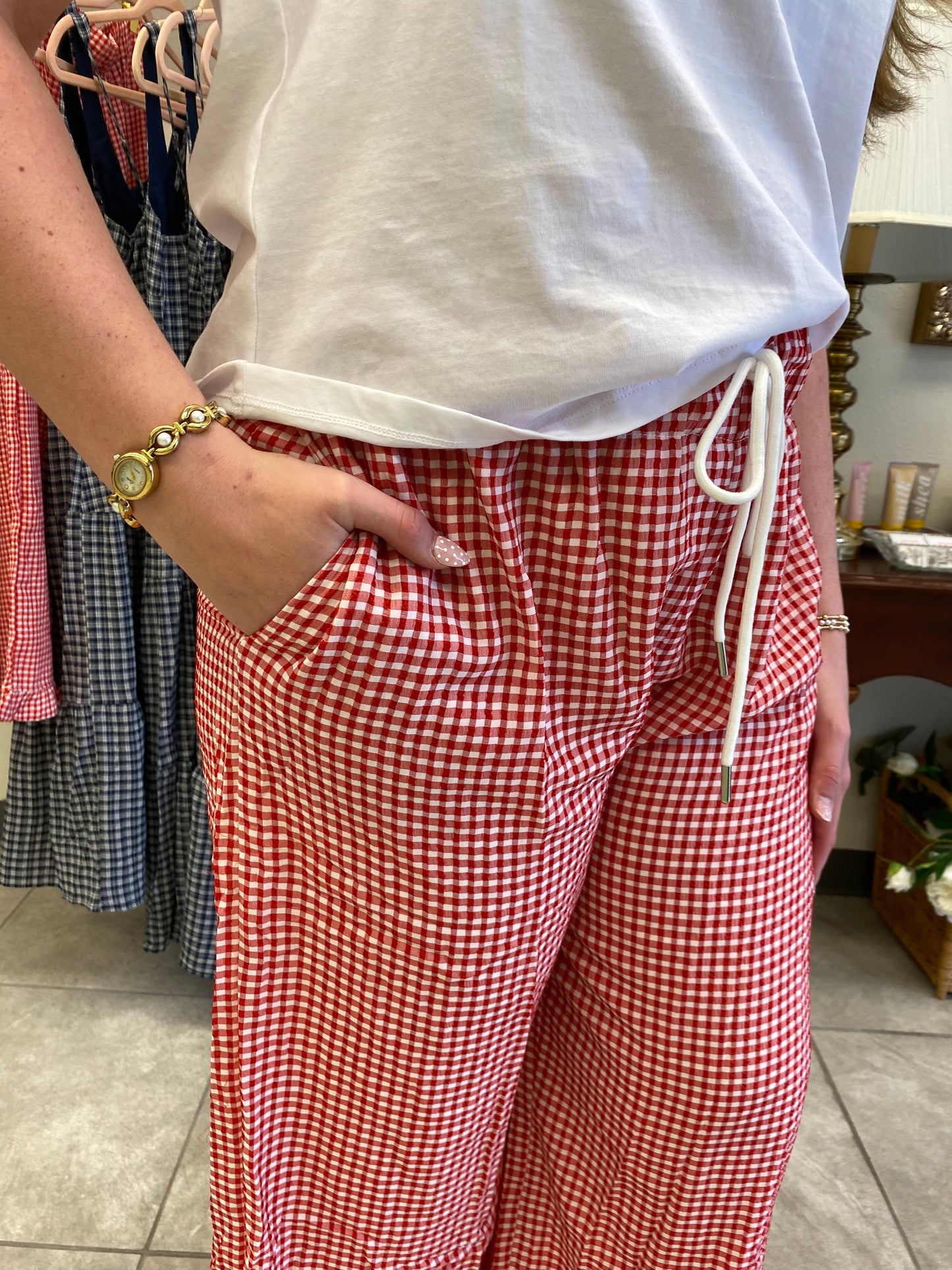 Gingham Pants