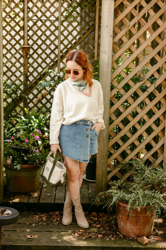 Cream Crew Neck Sweater