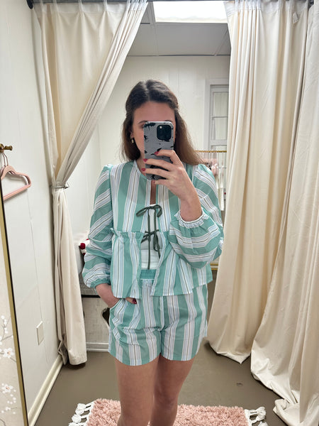 Mint Stripe Set