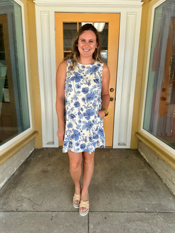 Blue Floral Dress