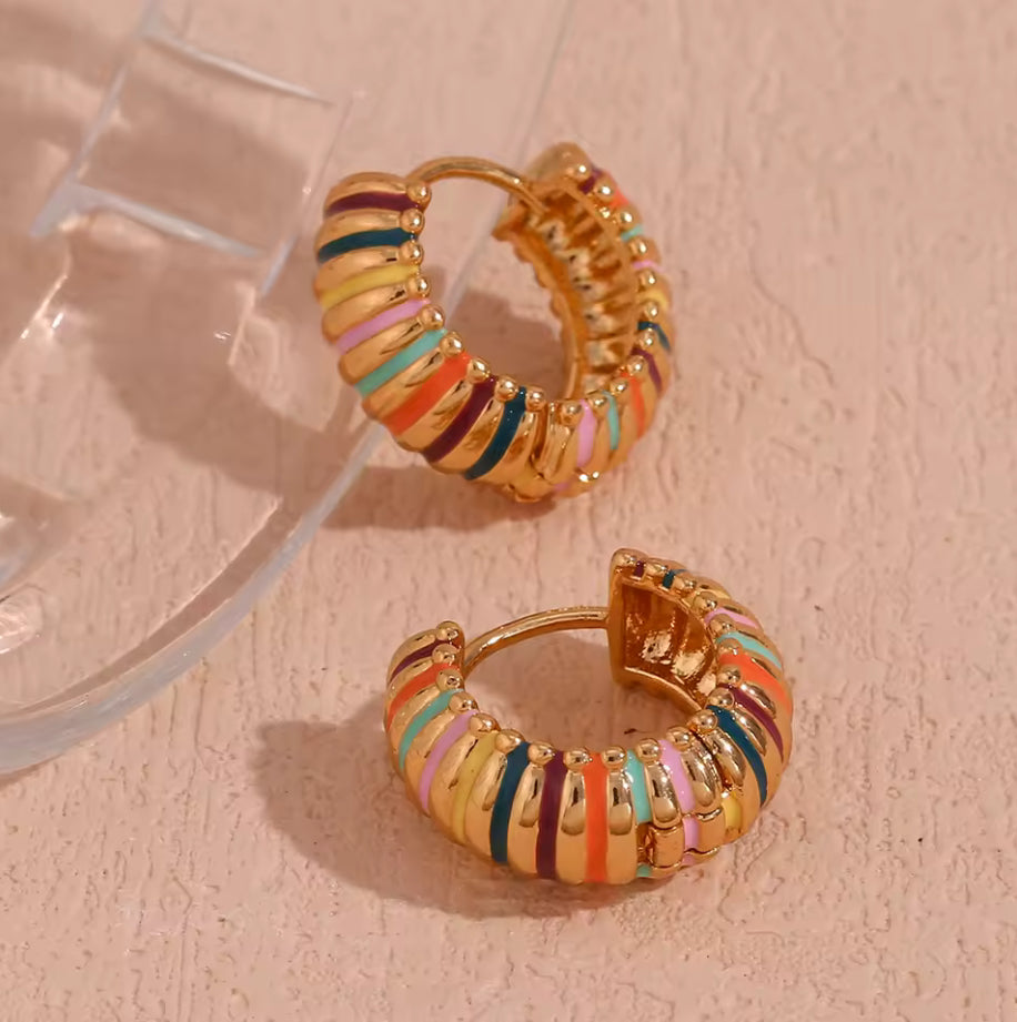 Caterpillar Hoop Earring