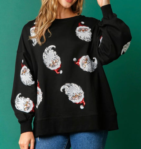 Sequin Santa Sweatshirt