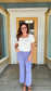 Cream Square Neck Top