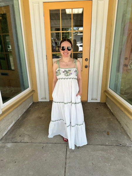 Embroidered Maxi Dress