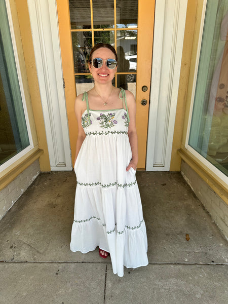 Embroidered Maxi Dress