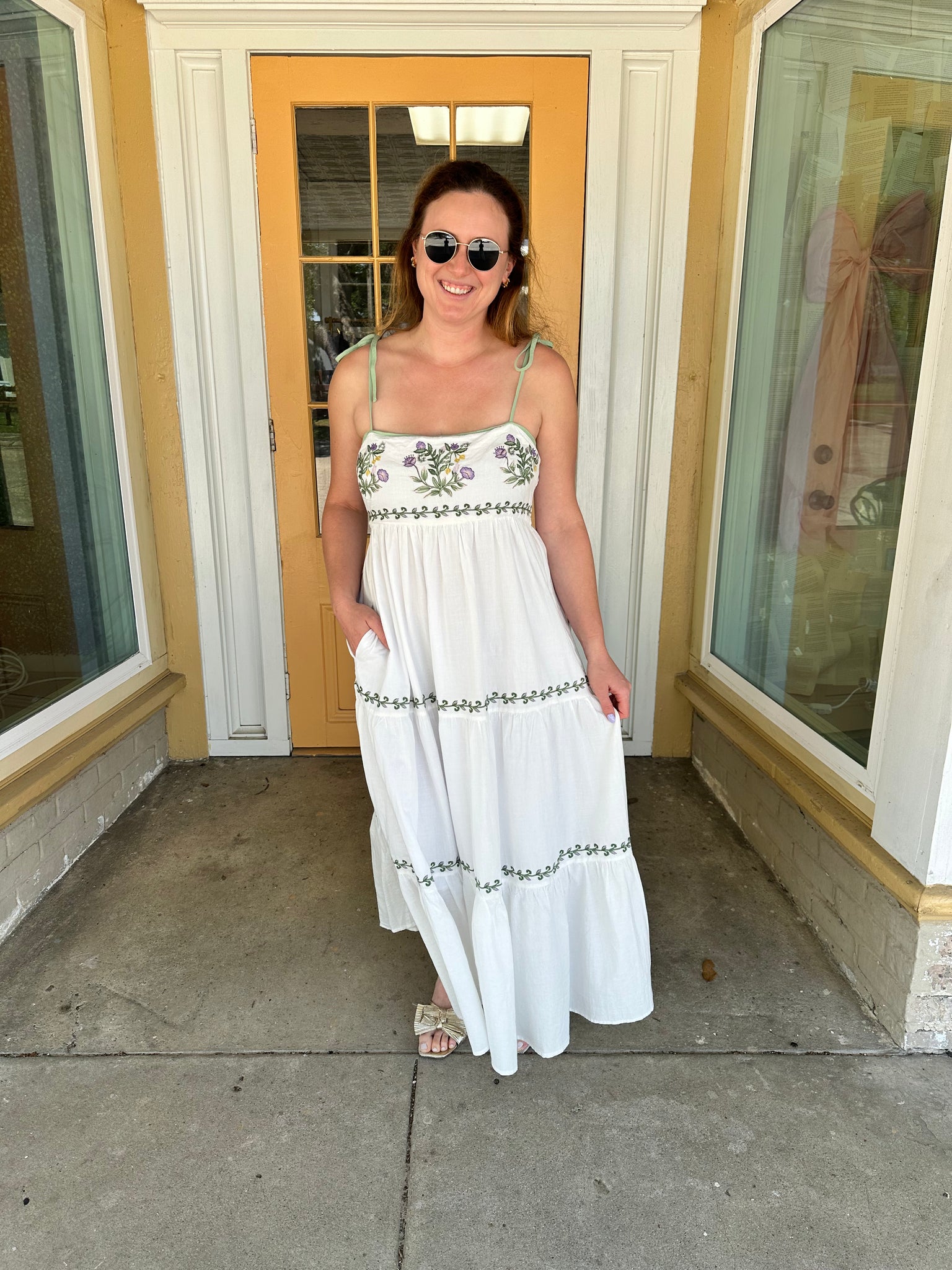 Embroidered Maxi Dress