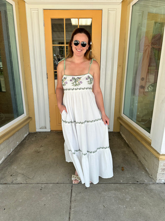 Embroidered Maxi Dress