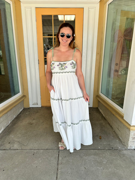 Embroidered Maxi Dress