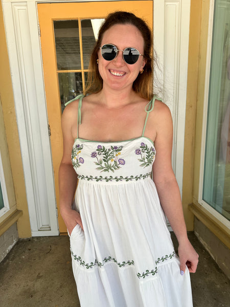 Embroidered Maxi Dress