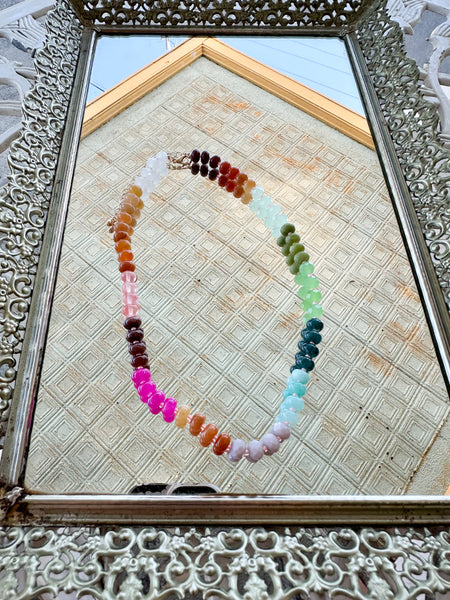 Natural Agate Bead Necklace