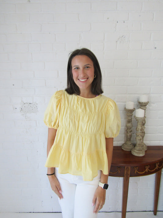 Tiered Puff Sleeve Top