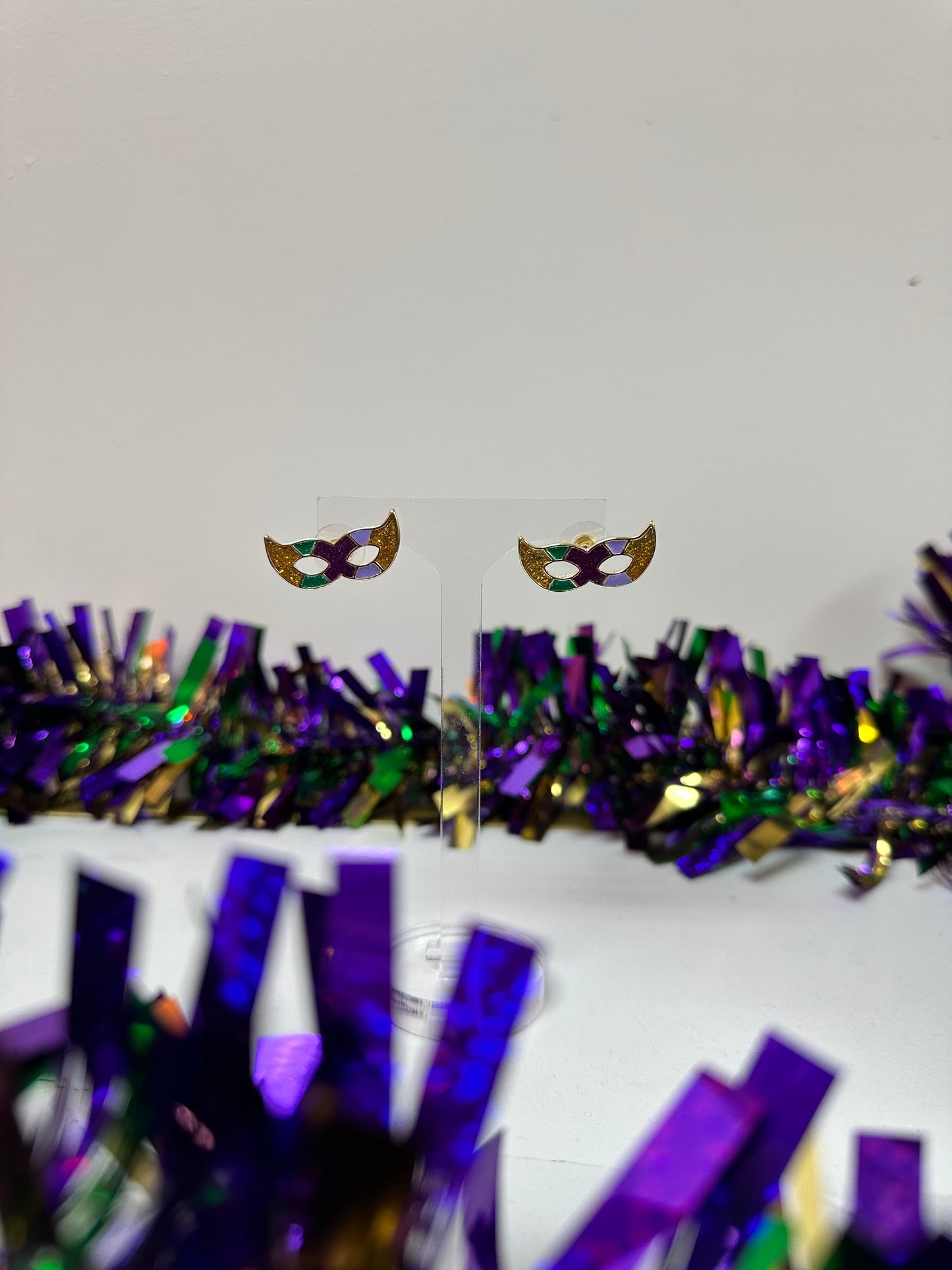 Mardi Gras Mask Studs
