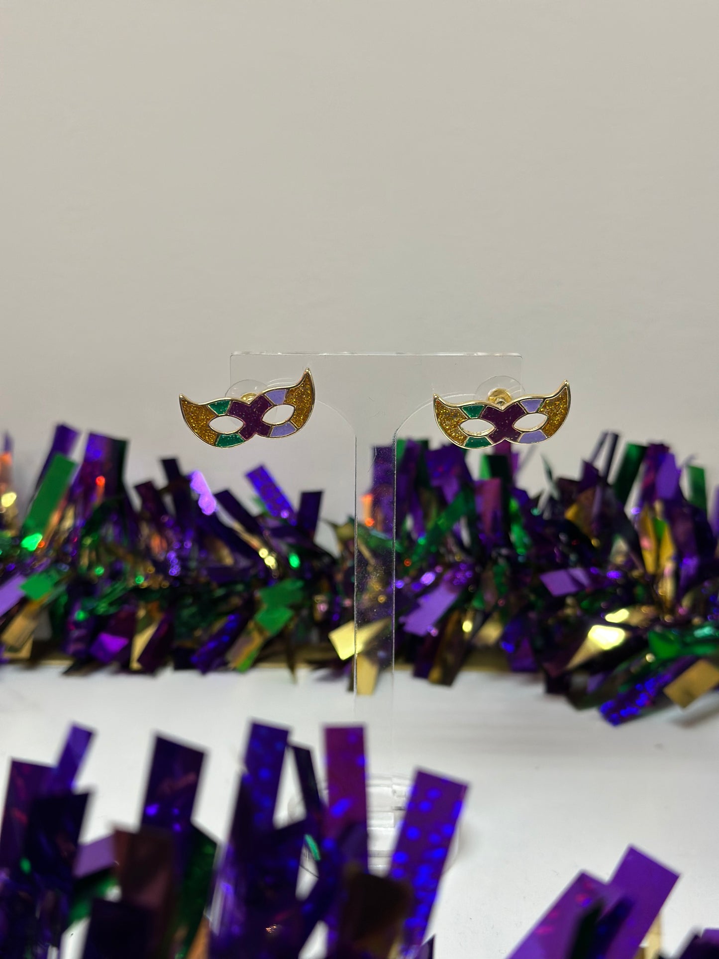 Mardi Gras Mask Studs
