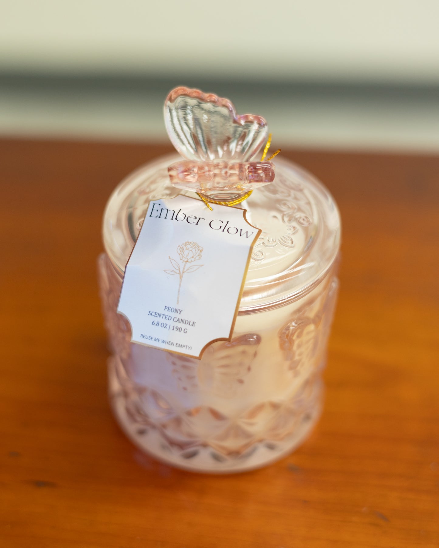 Butterfly Glass Candle