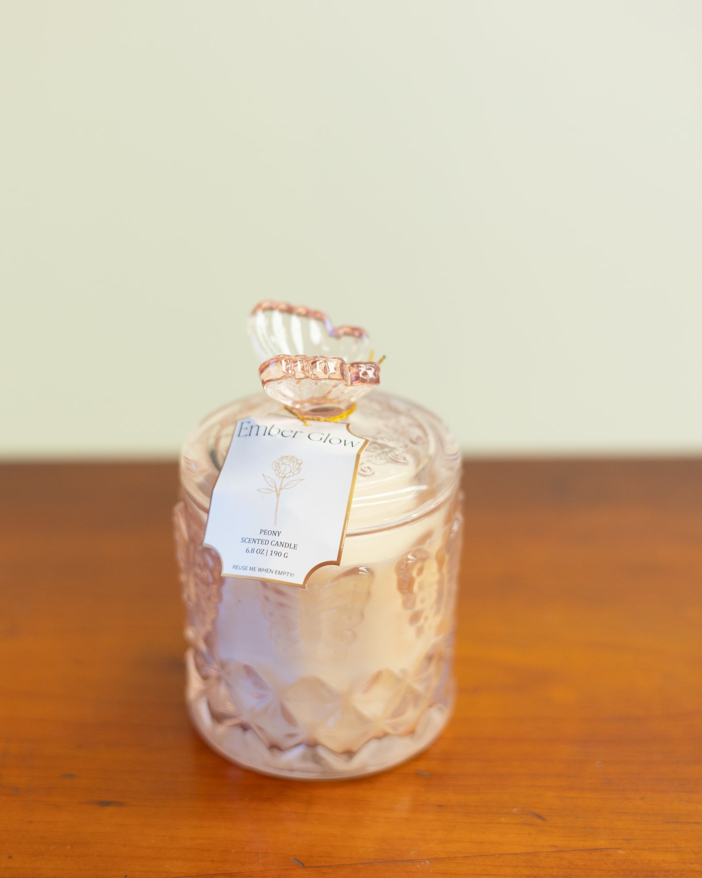 Butterfly Glass Candle