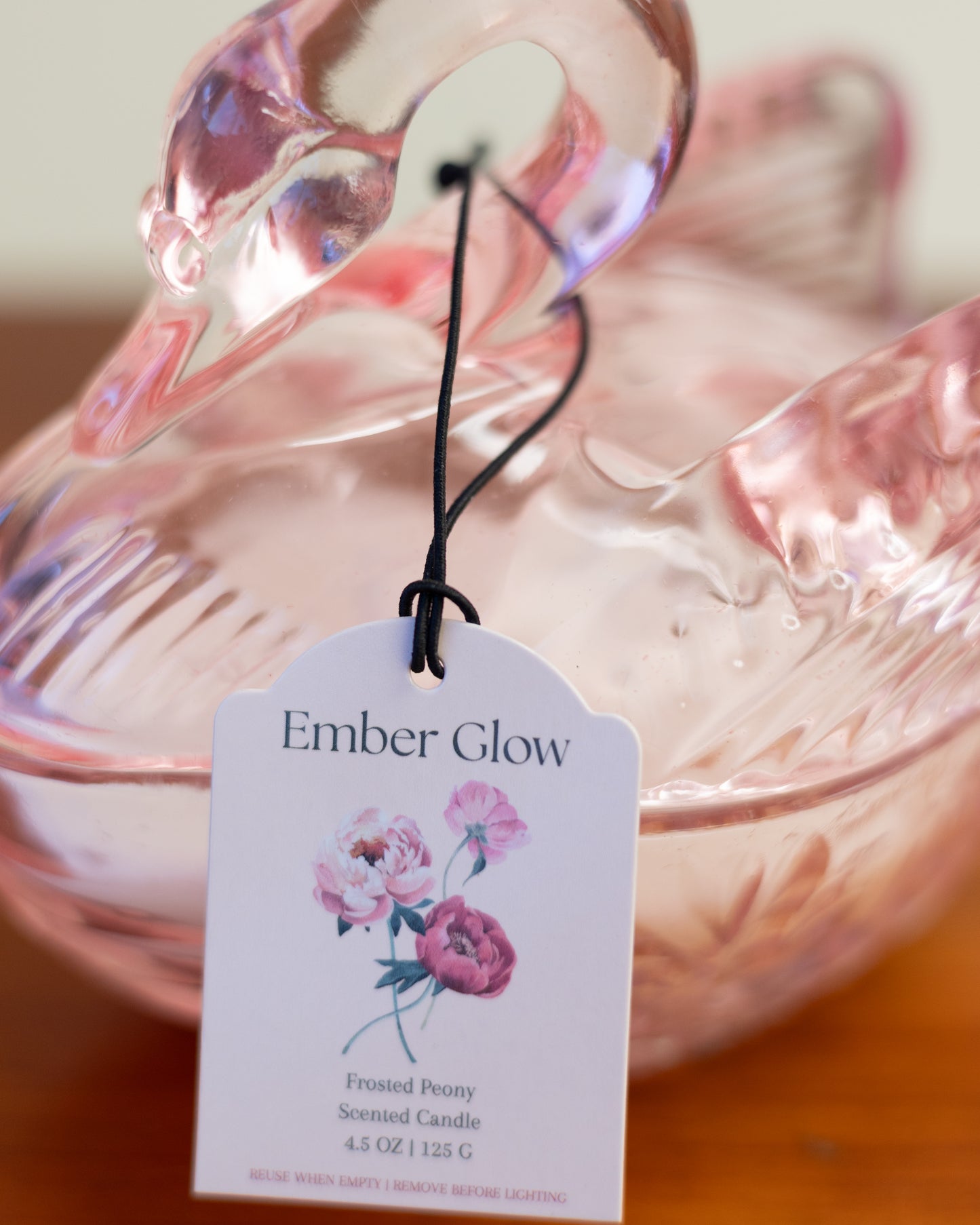 Glass Swan Candle