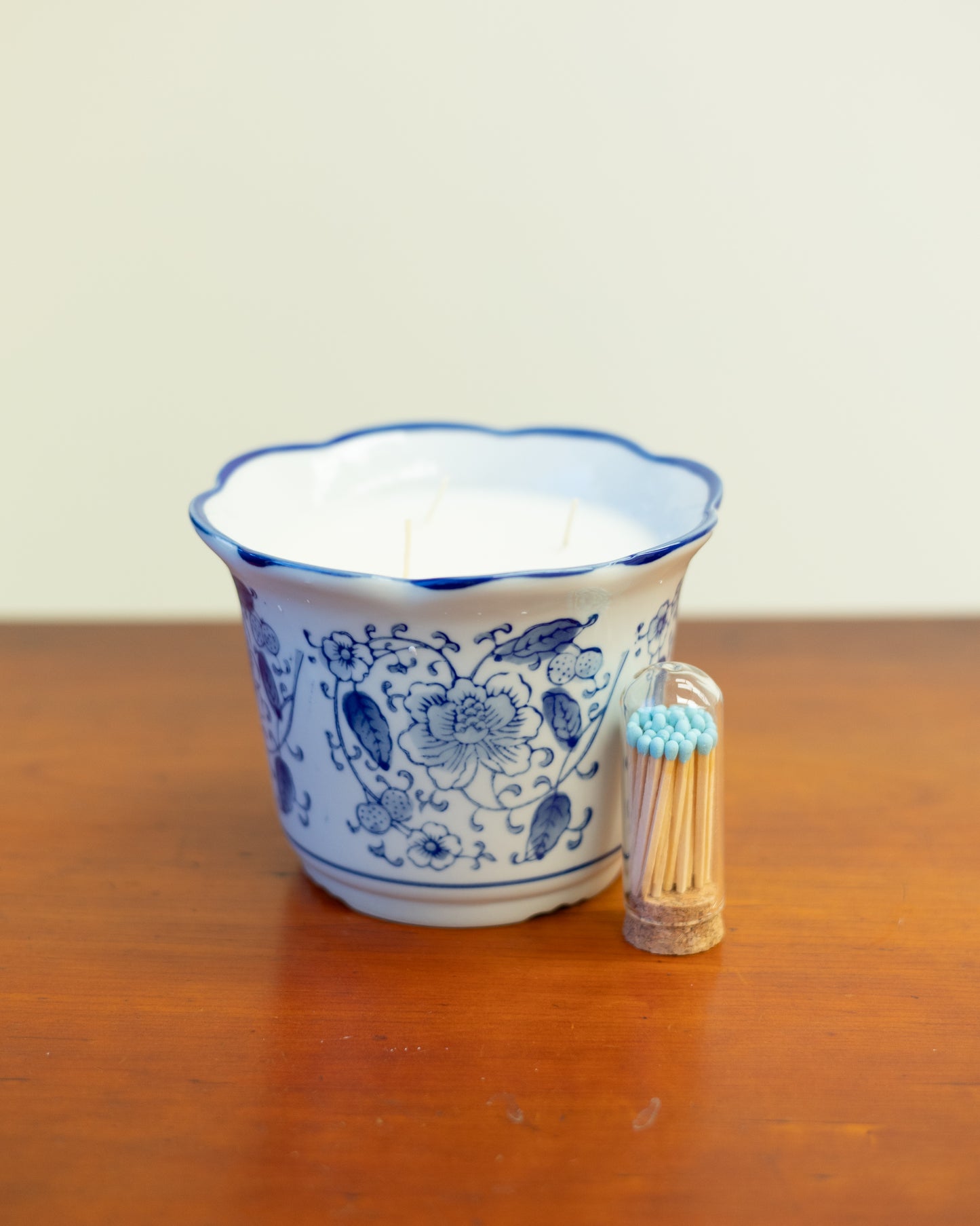 Chinoiserie Ceramic Candle