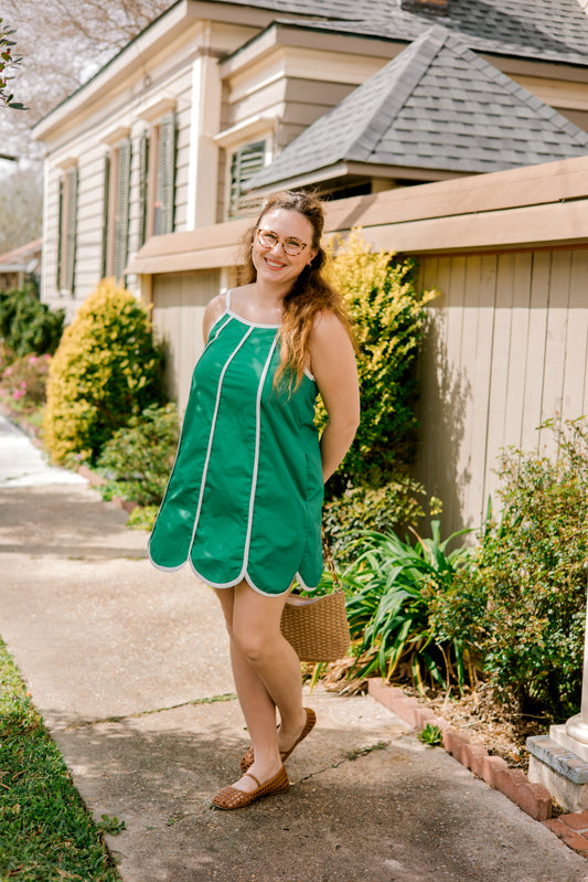 Scalloped Hem Mini Dress