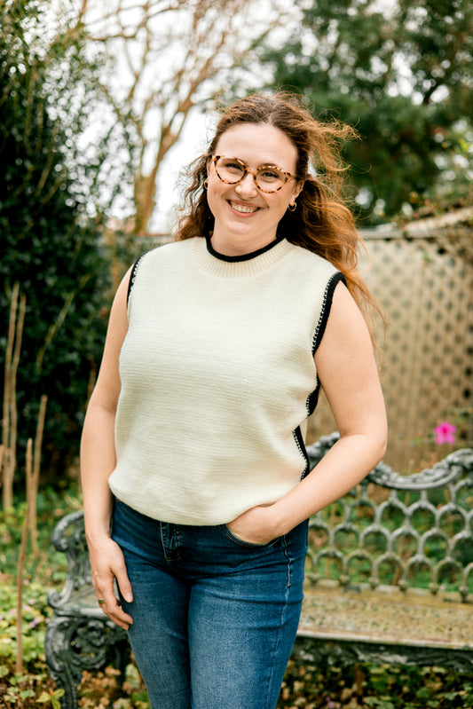 Mockneck Sleeveless Sweater